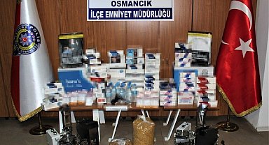 Çorum polisinden kaçak alkol ve sigara operasyonu