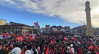 Çorum'da kadınlar ve çocuklar Filistin için yürüdü
