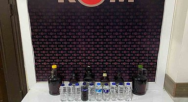 Didim'deki iş yerinde sahte alkol ele geçirildi