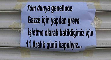 Diyarbakır'da kepenkler Gazze için kapandı