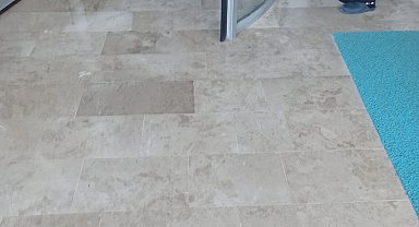 Döner kapıya sıkışan kediyi kurtarmak için görevliler alarma geçti