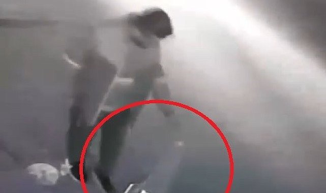 Duba hırsızı kamerada...