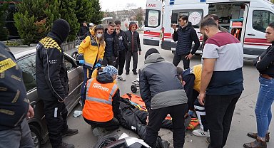 Edirne'de motosiklet ile otomobil çarpıştı: 1 yaralı