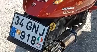 Egzoza taktığı aparat polisi bile şaşırttı