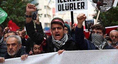 Elazığ'da binlerce kişi Filistin için yürüdü