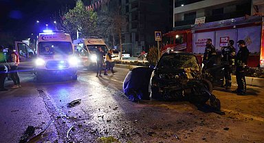 Elazığ'da ortalığın savaş alanına döndüğü kaza kamerada: 5 yaralı