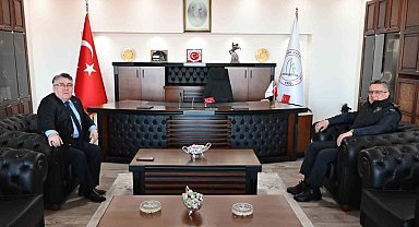 Emniyet Müdürü Sinan Ergen'den Rektör Özölçer'e ziyaret