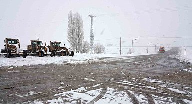 Erzincan'ın yüksek kesimlerinde kar yağışı etkili oldu