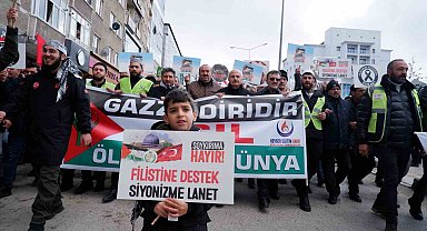 Erzurum'da yürekler Gazze için bir oldu