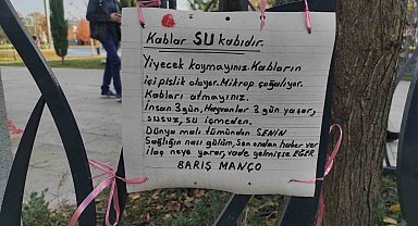 Eskişehir'de hayvanları korumak için Barış Manço'dan alıntı yaptılar