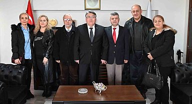 Evrensel Madde Bağımlılığı ile Mücadele Eğitim Derneği'nden Rektör Özölçer'e ziyaret