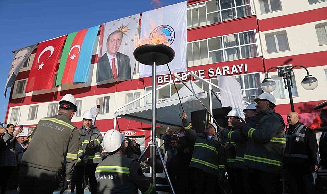 Felahiye'de doğalgaz ateşi yandı