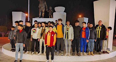 Fethiye'de Fenerbahçe ve Galatasaray taraftarları Suudi Arabistan'a tepki gösterdi