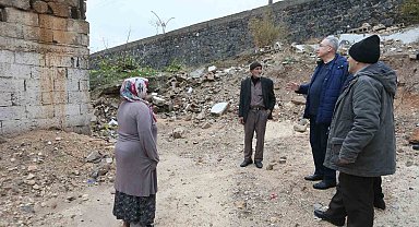Gaziantep'te yoğun yağışın ardından su baskını olan evlere destek