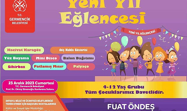 Germencik'te çocuklar için yeni yıl eğlencesi düzenlenecek
