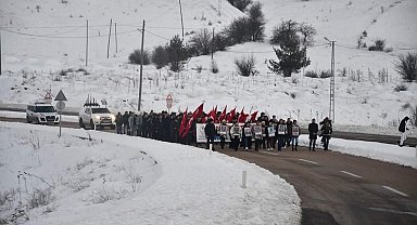 Giresun'da şehitler için yürüyüş yapıldı