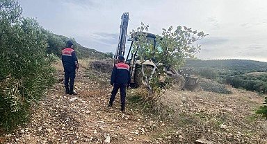 Hazine arazisinde izinsiz yer açarken yakalandı