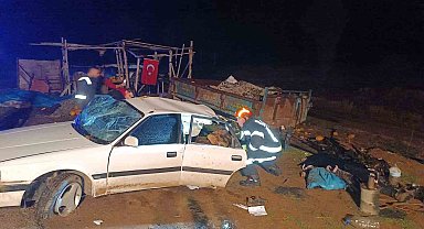 İki otomobil kafa kafaya çarpıştı: 1 ölü, 3 yaralı
