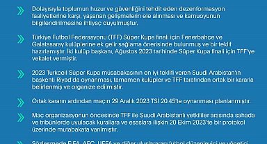 İletişim Başkanlığı'ndan Süper Kupa finali hakkında açıklama
