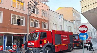 İş yerinin bodrumunda çıkan yangın büyümeden söndürüldü