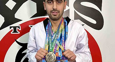 İşitme diliyle öğrendiği taekwondoda başarıdan başarıya koşuyor