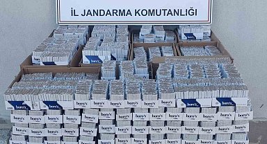 Jandarma 160 bin adet doldurulmuş makaron ele geçirdi