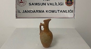 Jandarma tarihi eser niteliğinde testi ele geçirdi
