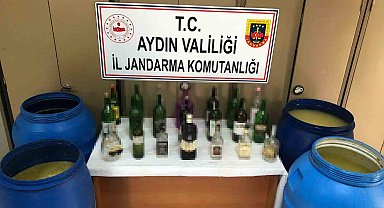 Jandarmanın operasyonunda bin 550 litre sahte şarap ele geçirildi