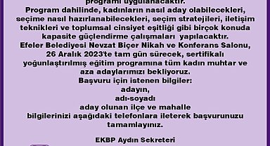 Kadın Muhtarlar Akademisi başlıyor