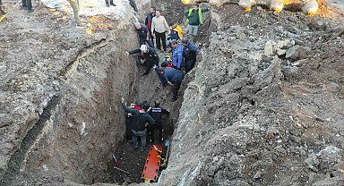 Kanal çalışması sırasında işçi göçük altında kaldı
