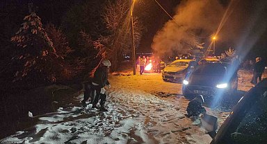 Karabük'te yüksek kesimlerinde kar yağışı etkisini artırdı