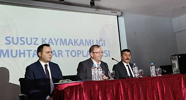Kars Valisi Polat, Susuz'da muhtarlarla buluştu