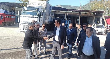 Kaymakam Topsakaloğlu, hal esnafıyla bir araya geldi