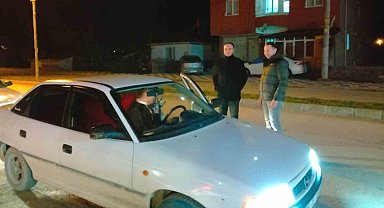 Kaymakam Tosun, polisin Dar Bölge uygulamasına katıldı