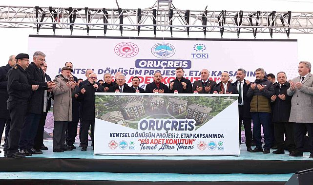 Kayseri Büyükşehir, Oruçreis'i dönüştürüyor: 618 konutun temeli atıldı