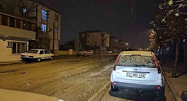 Keşan'da kar yağışı başladı