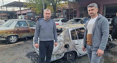 Kız arkadaşına çarpan aracı kundakladı