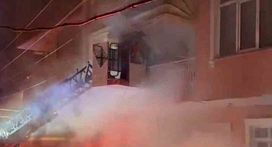 Kocaeli'de yangın paniği: Mahsur kalan kadını itfaiye kurtardı