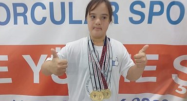 Köyceğizli Elif Türkiye Özel Sporcular yüzme şampiyonu oldu