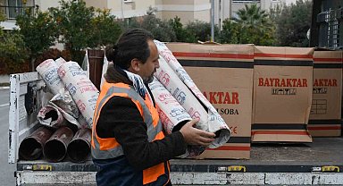 Kuşadası Belediyesi'nden soba yardımı