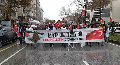 Kütahya'da sağlık çalışanlarından Filistin için "sessiz yürüyüş"