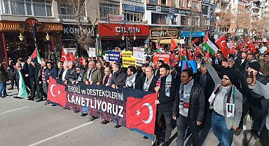 Kütahya'da şehitleri anma ve Filistin'e destek yürüyüşü