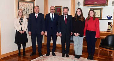 Kuzey Makedonya Cumhuriyeti Büyükelçisi Manasijevski ve Karacan'dan Rektör Erdal'a ziyaret