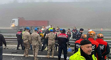 Kuzey Marmara Otoyolu'nda feci kaza: 11 ölü, 57 yaralı