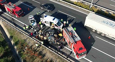 Kuzey Marmara Otoyolu'nda feci kaza: 6 yaralı