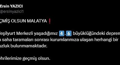 Malatya Valisi Yazıcı: "Herhangi bir olumsuzluk bulunmamaktadır"