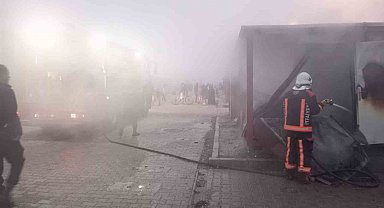 Malatya'da konteynerde yangın