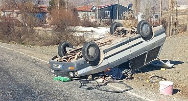 Malatya'da otomobil takla attı 1 yaralı