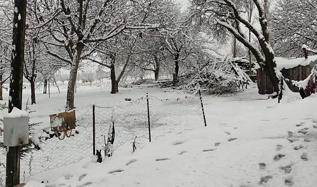 Malatya'nın Darende ilçesinde kar yağışı etkili oldu