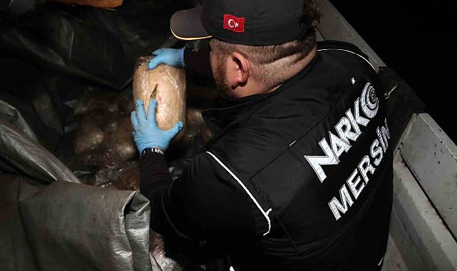 Mersin'de bir tırda 22 kilo 300 gram esrar ele geçirildi